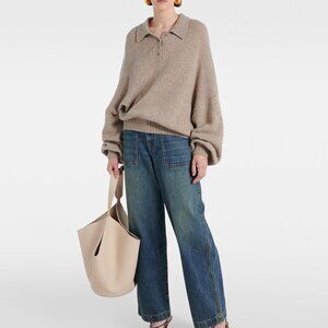 Khaite Rene cashmere polo sweater